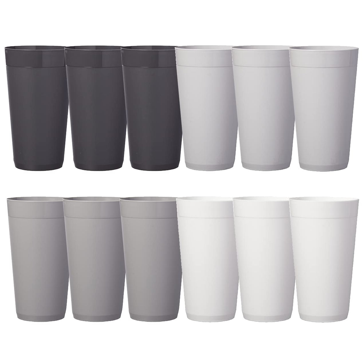 Vaso Newport de US Acrylic 20 oz en gris piedra, duradero para uso diario.