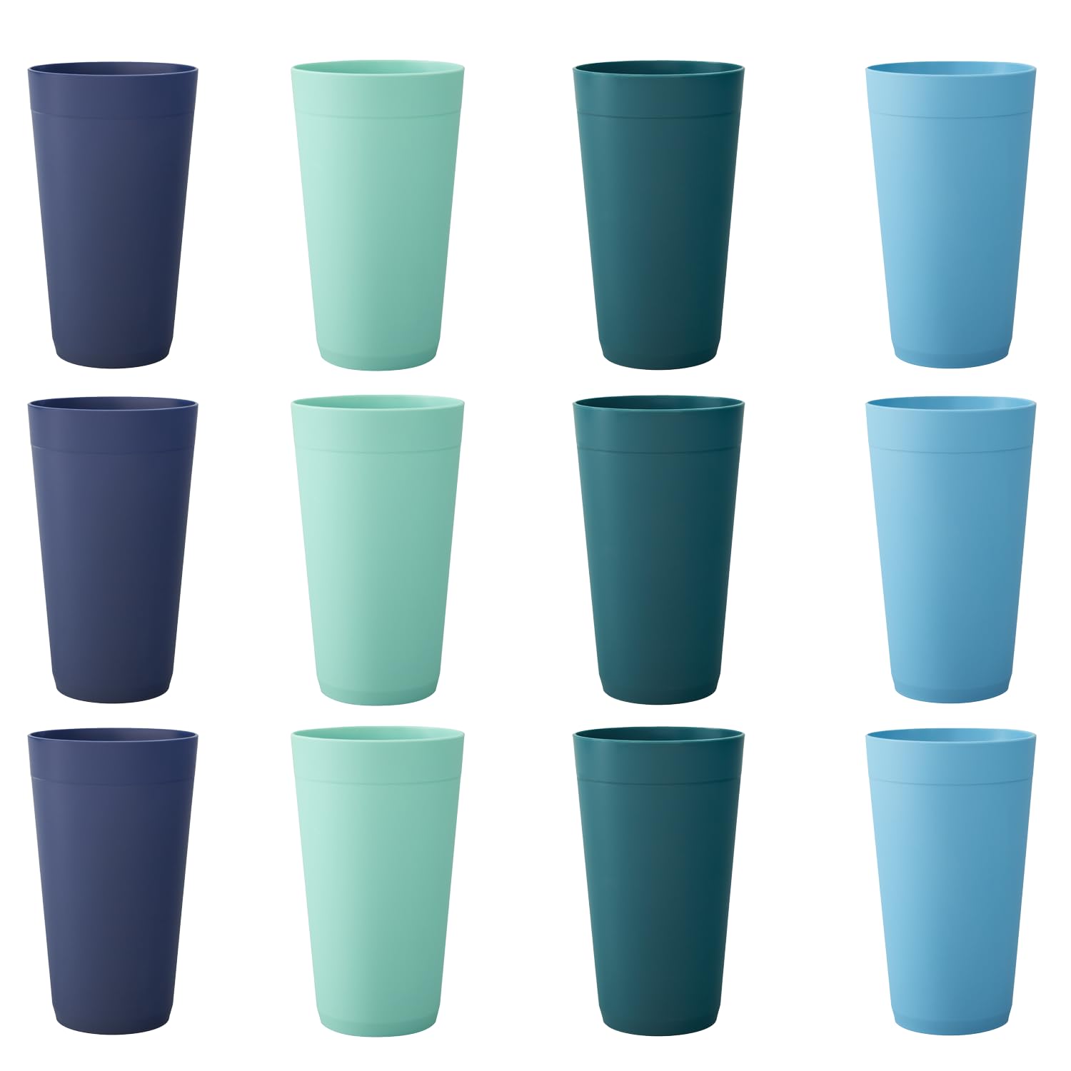 US Acrylic Newport 20oz turquesa, apilable para ahorro de espacio.