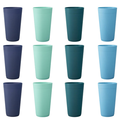 US Acrylic Newport 20oz turquesa, apilable para ahorro de espacio.