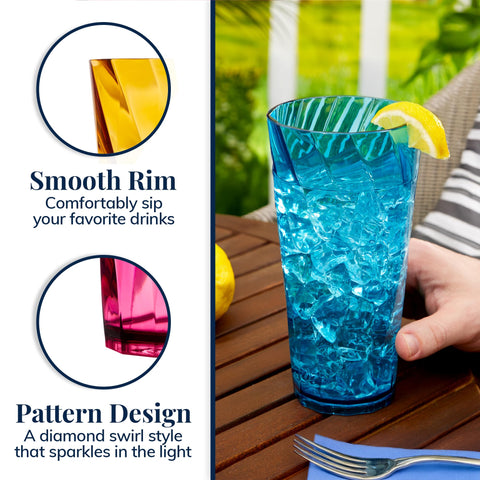 US Acrylic Optix vaso 26oz amatista, diseño elegante para brunch