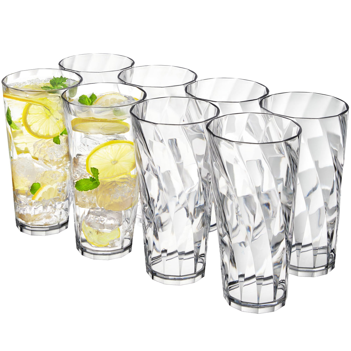 US Acrylic Optix vasos 26oz cristal, ligeros y aptos para bebidas frías en casa