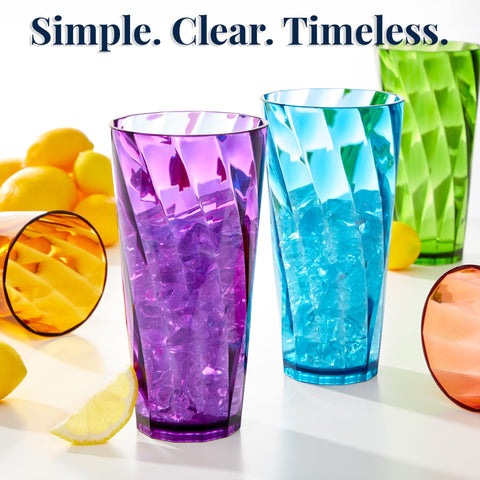 US Acrylic Optix vaso 26oz onix, base estable para superficies