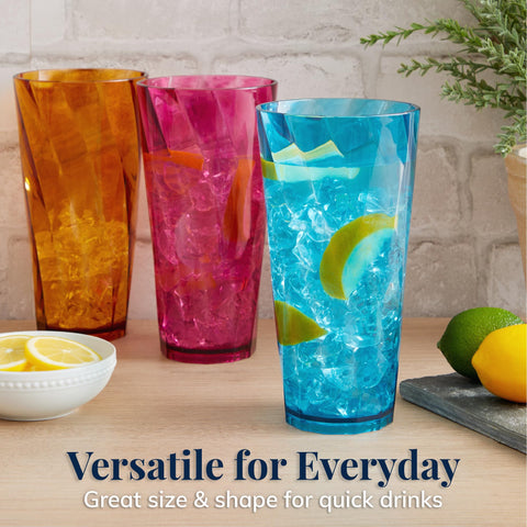 US Acrylic Optix vaso 26oz rubi, ideal para bebidas frías en reuniones