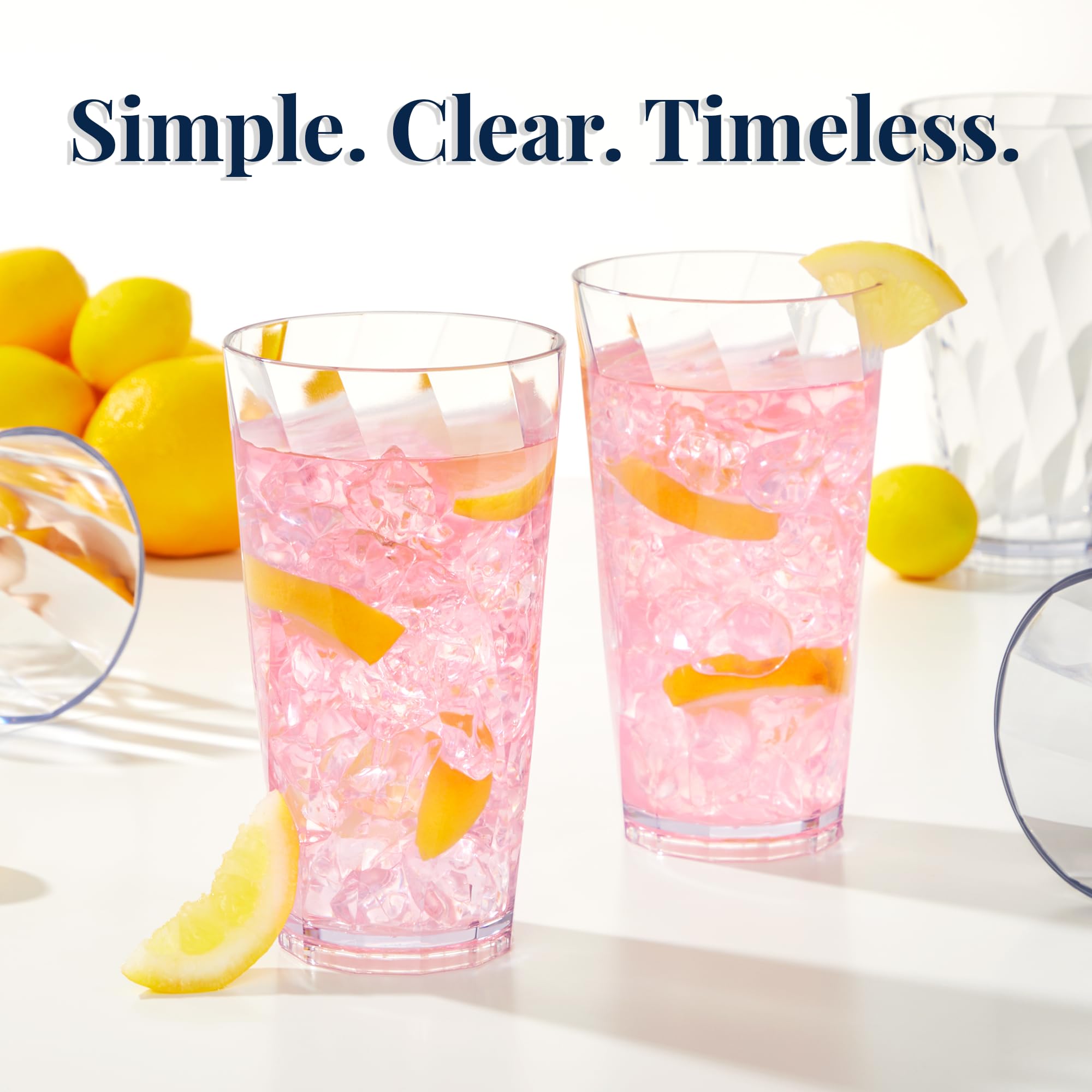US Acrylic Optix vaso resistente a golpes, ideal para fiestas al aire libre.