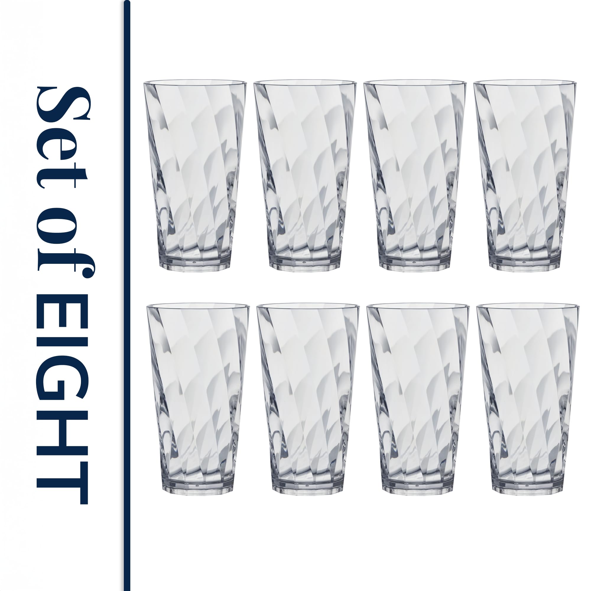 US Acrylic Optix vaso hecho en EE. UU. para reuniones familiares.