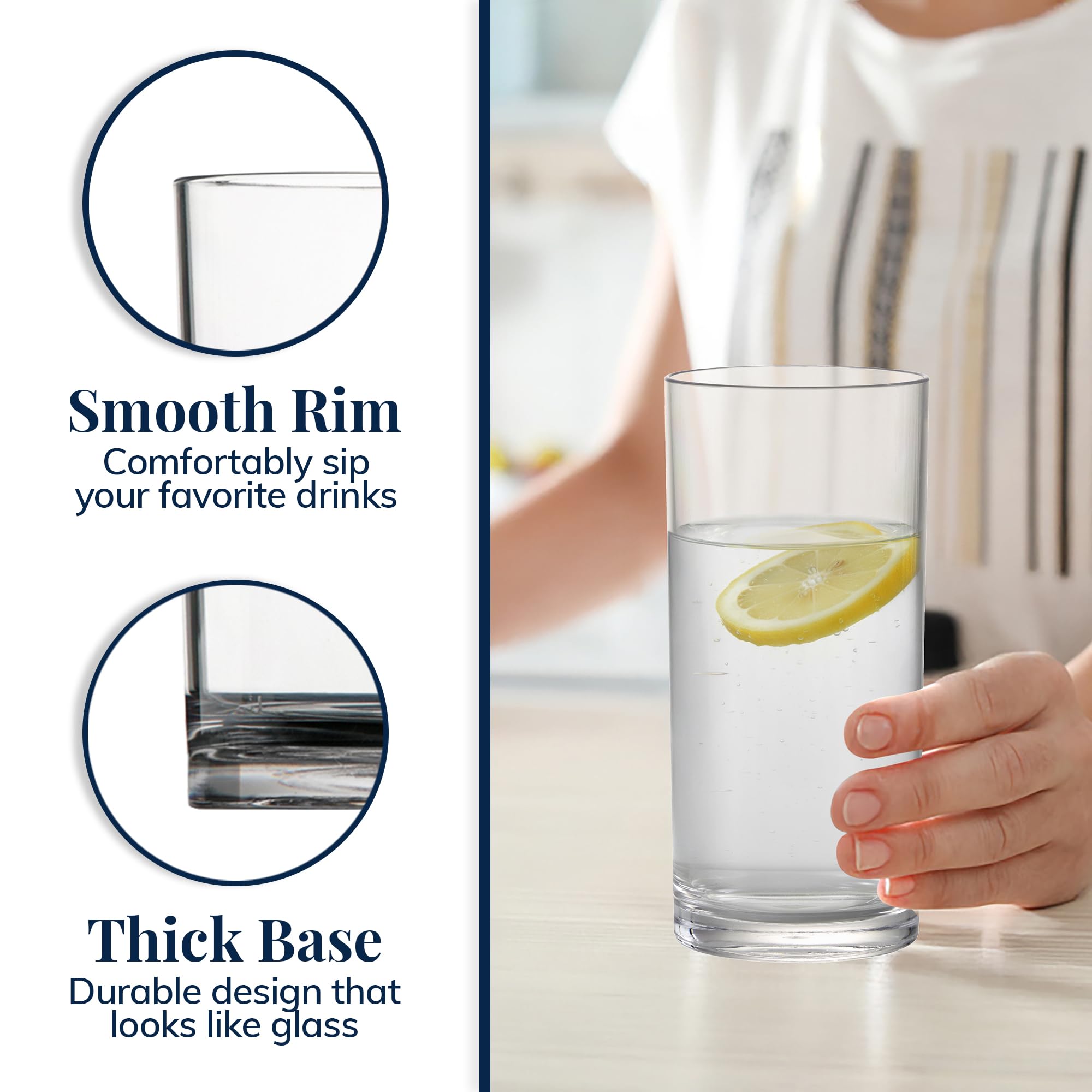 US Acrylic set de 6 vasos, perfecto para reuniones.