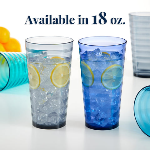 US Acrylic Splash color turquesa, vaso resistente para exterior.