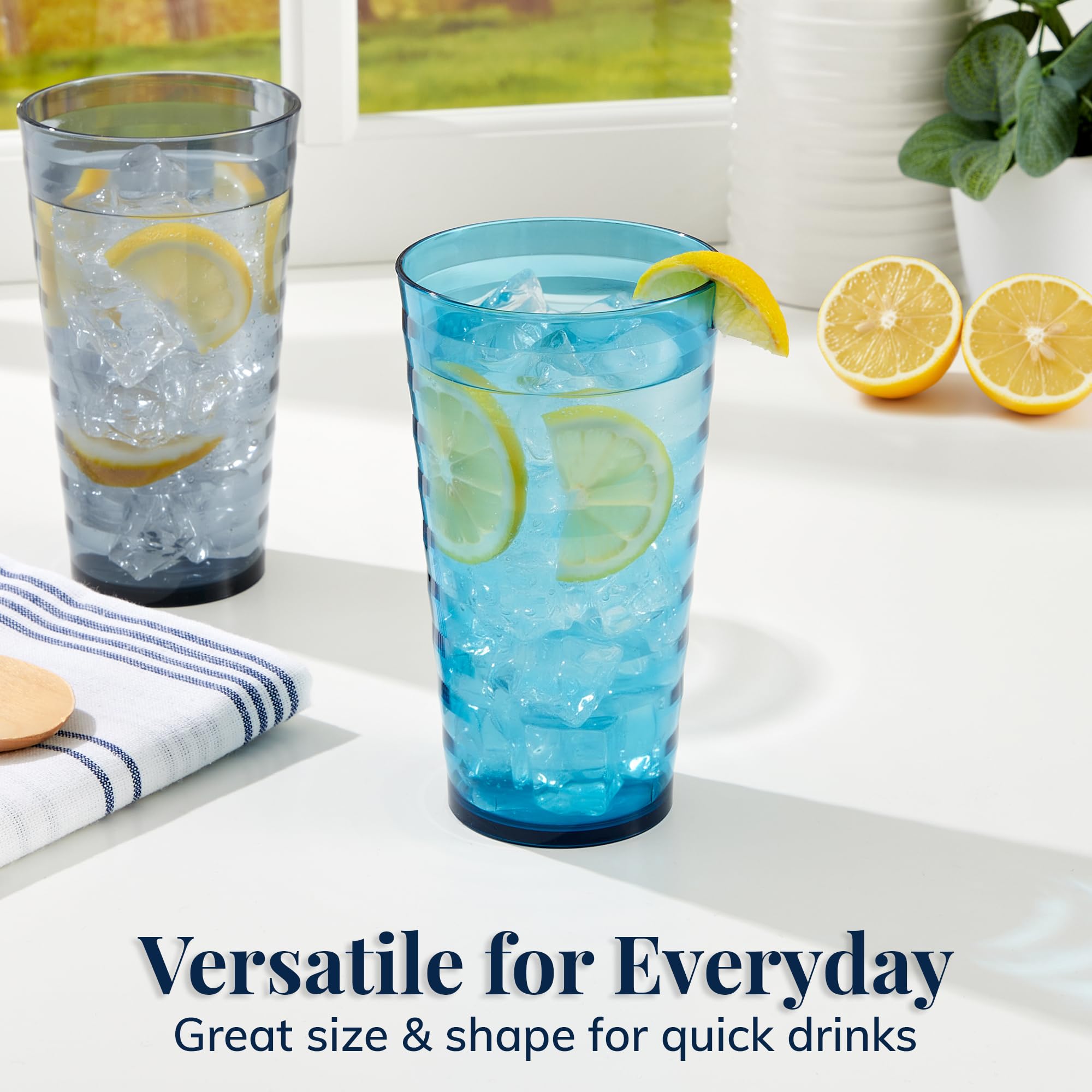 US Acrylic Splash diseño ondulado para mesa elegante.
