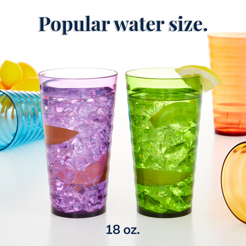 US Acrylic Splash tazas 18 onzas diseño ripple elegante para mesa más atractiva.