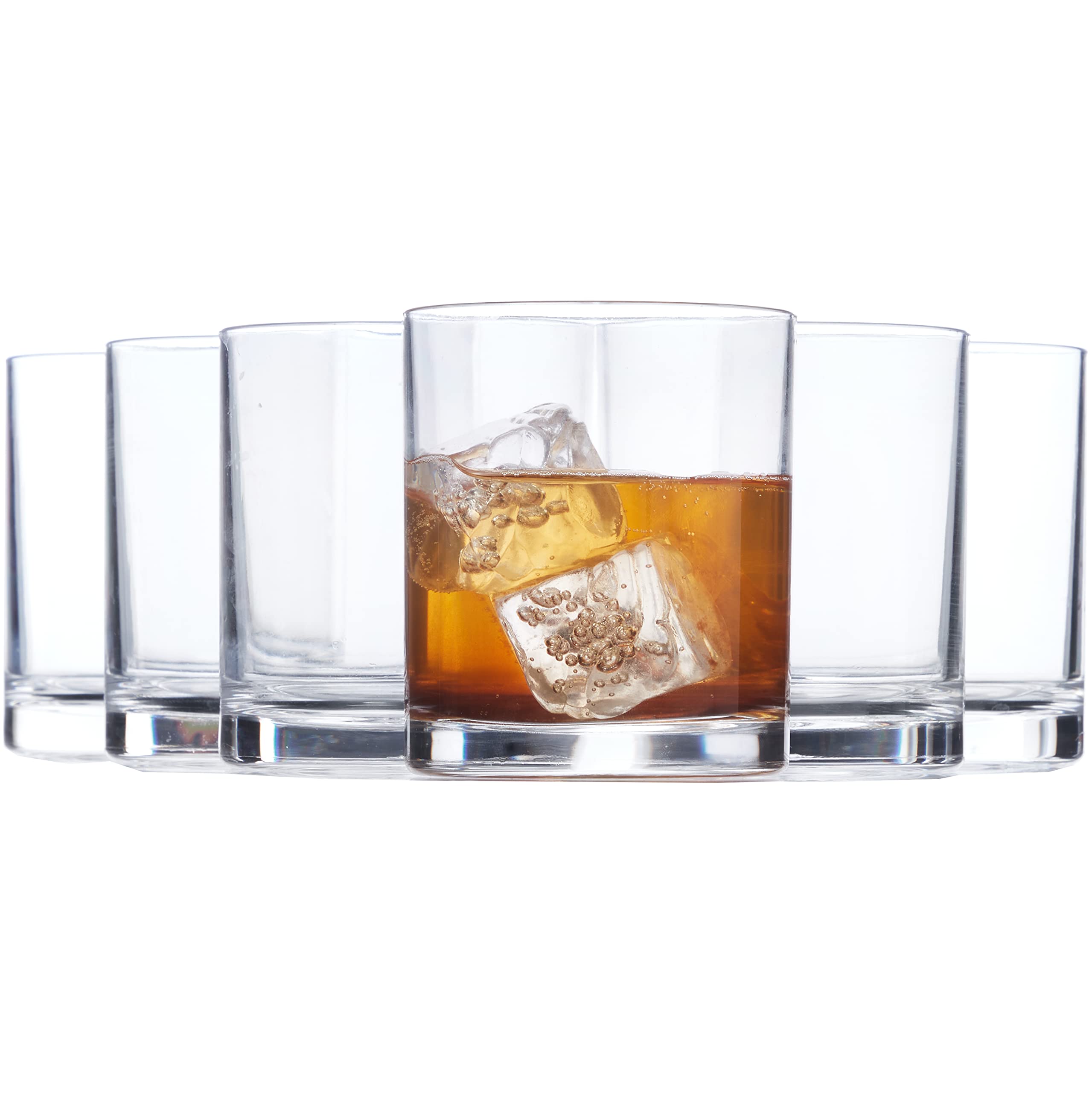 Vasos US Acrylic de plástico reutilizable 12 oz, conjunto de seis, ideales para reuniones.