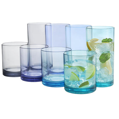 Vasos US Acrylic de 12 onzas para rocas, duraderos para uso diario.