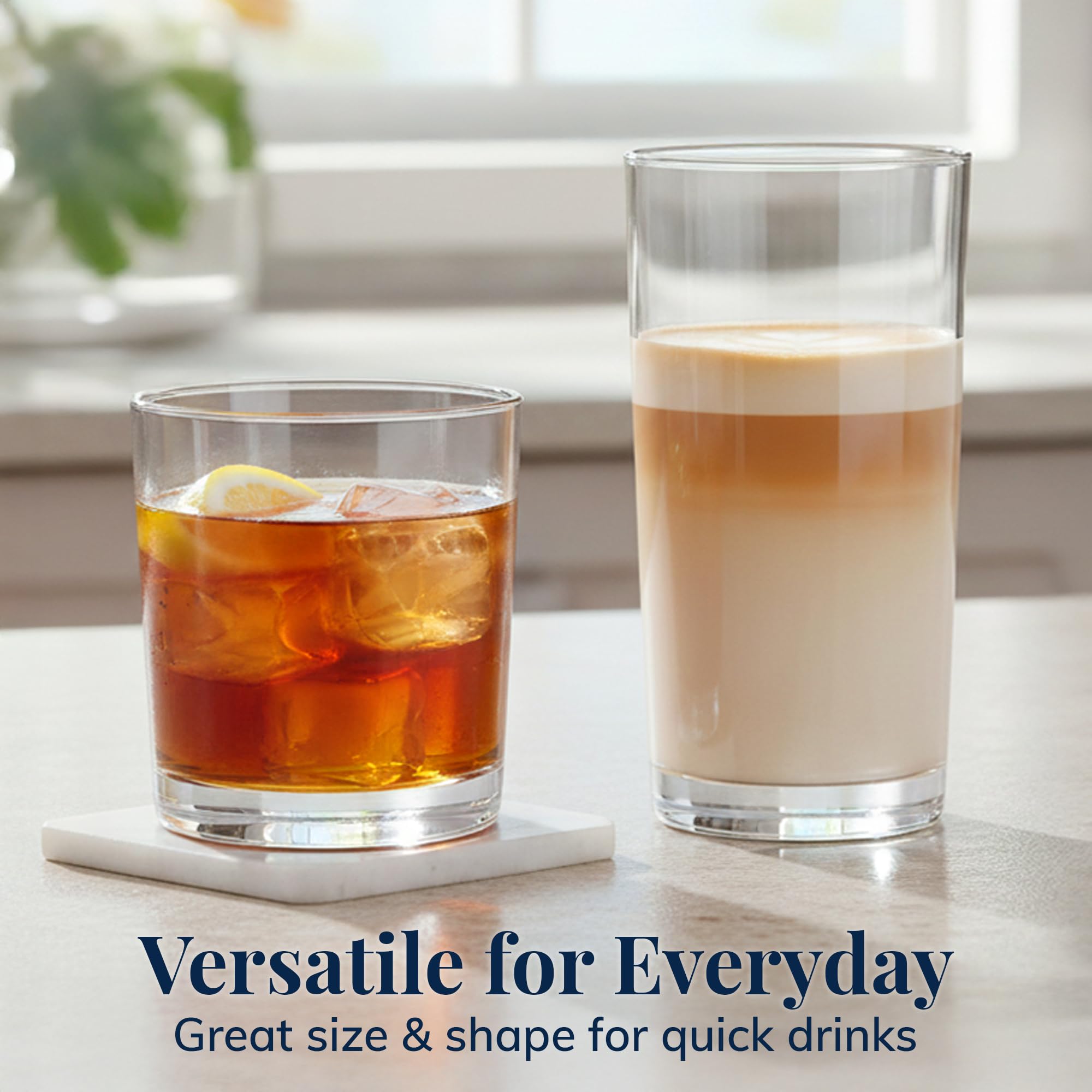 US Acrylic 12oz vaso borde suave para beber cómodo.
