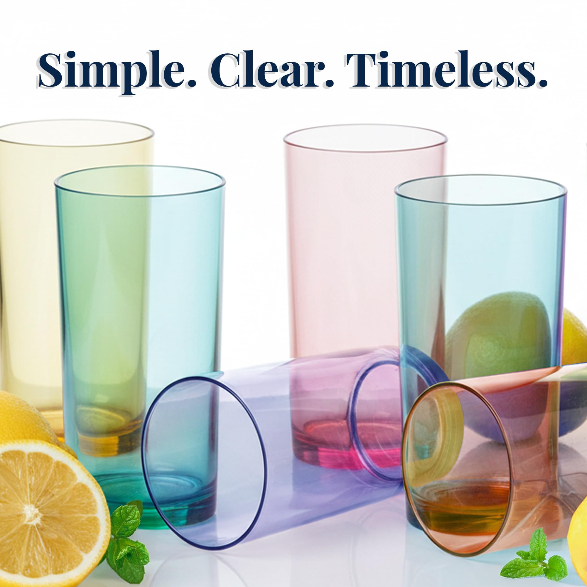 Vasos para exteriores US Acrylic, perfectos para patio y piscina.