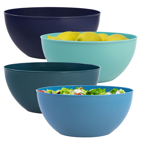 US Acrylic Vista tazón ensalada 10 pulgadas en índigo, ideal para servicio al aire libre