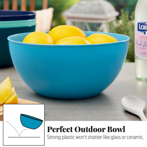 US Acrylic Vista tazón azul verdoso 10 pulgadas, ideal para postres y entrantes