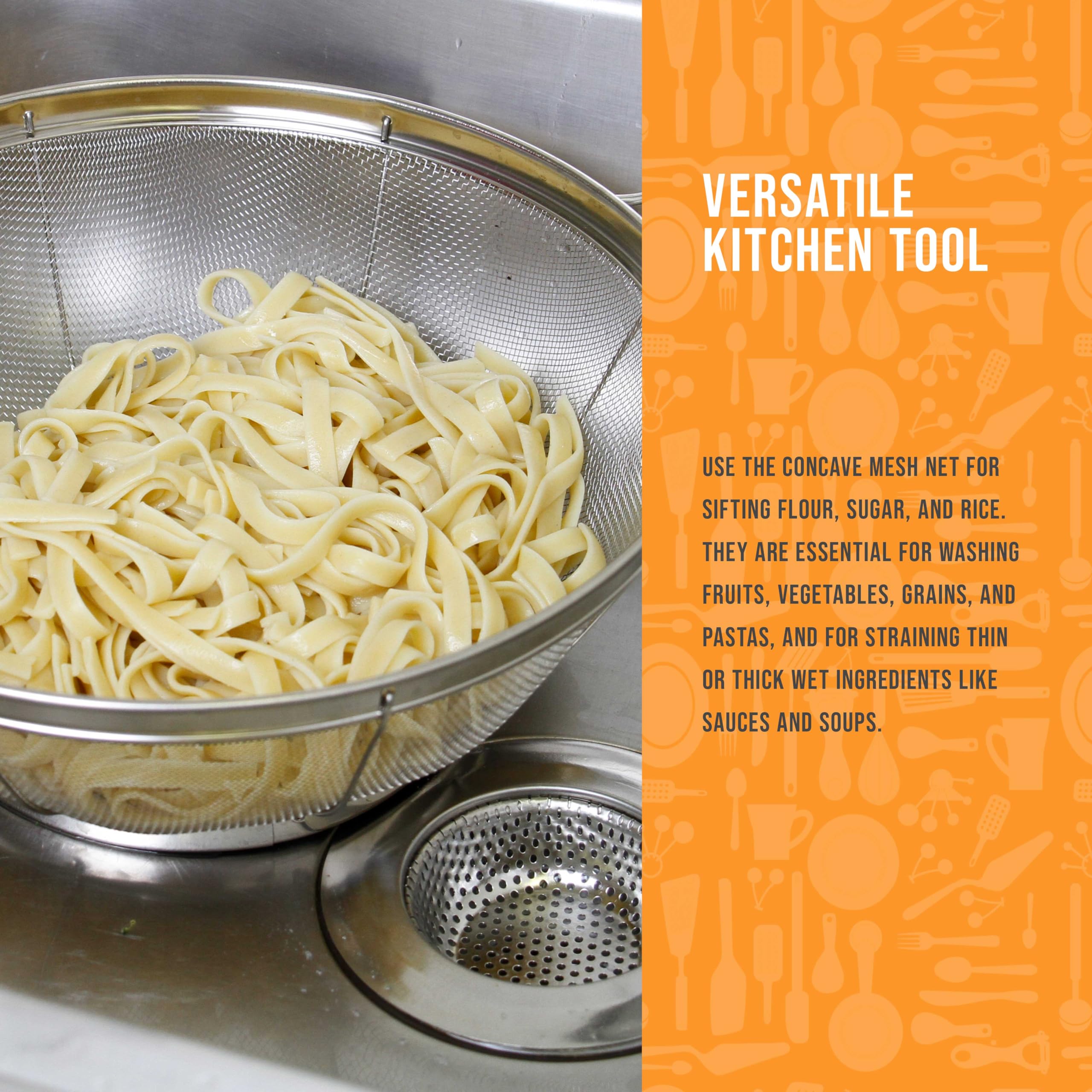 US Kitchen Supply: coladores apilables de acero inoxidable para ahorrar espacio en la cocina
