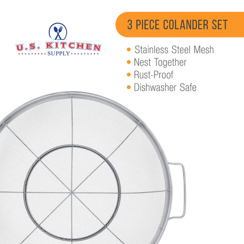 US Kitchen Supply: coladores para lavar frutas y verduras con filtración suave