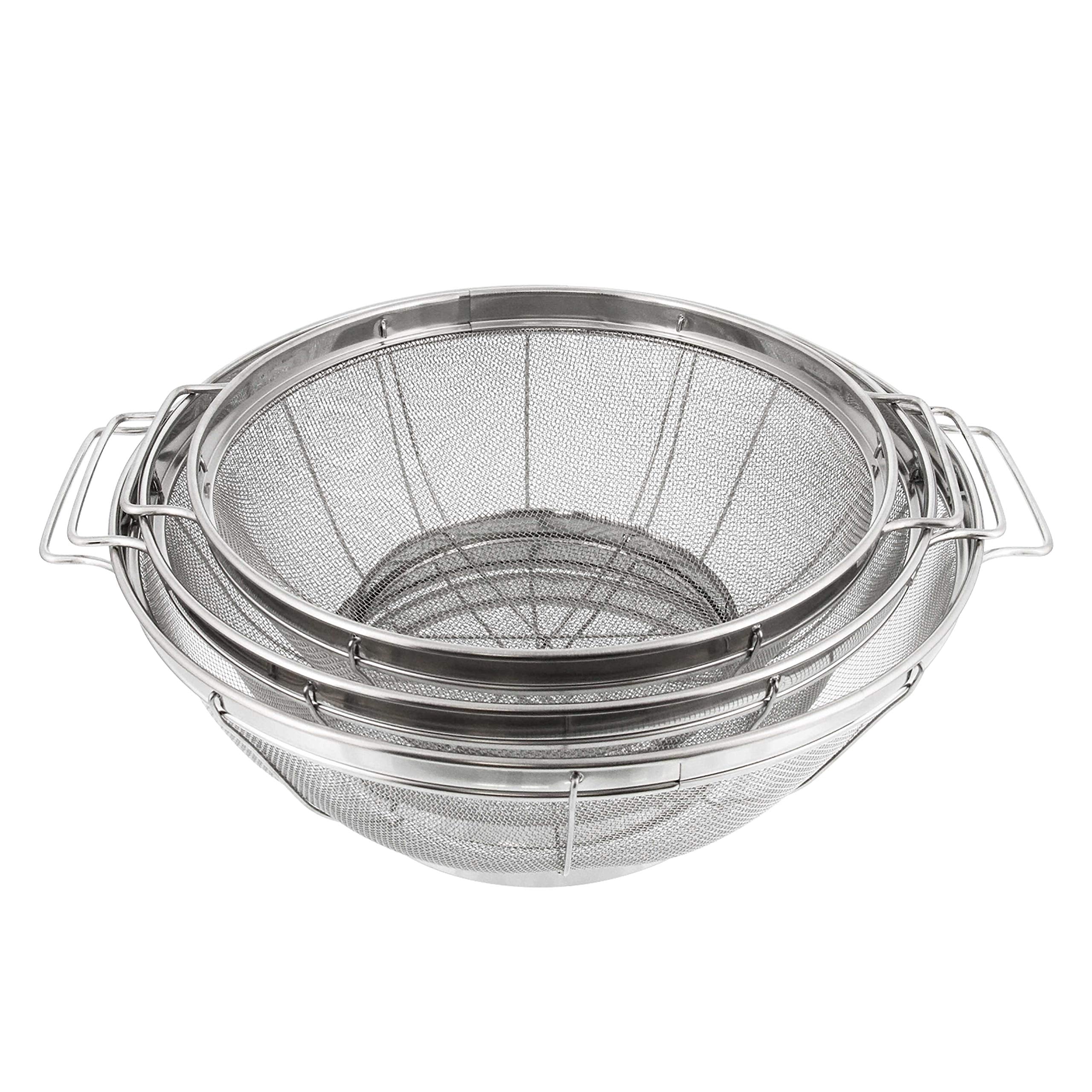 US Kitchen Supply: coladores versátiles para escurrir pasta, vaporizar y freír