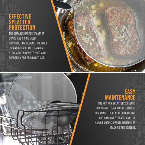 Mango ergonómico de U.S. Kitchen Supply para agarre cómodo durante la cocción.