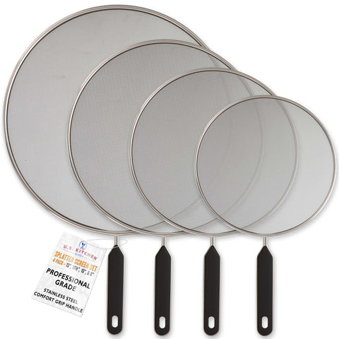 Pantalla antipicaduras de acero inoxidable 13 pulgadas de U.S. Kitchen Supply para freír limpio.