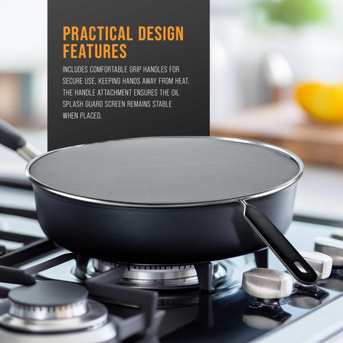 Pantalla antipicaduras de 8 pulgadas de U.S. Kitchen Supply para cocinar sin desorden.