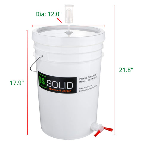 U.S. Solid fermentador en cocina, tamaño práctico para uso doméstico.