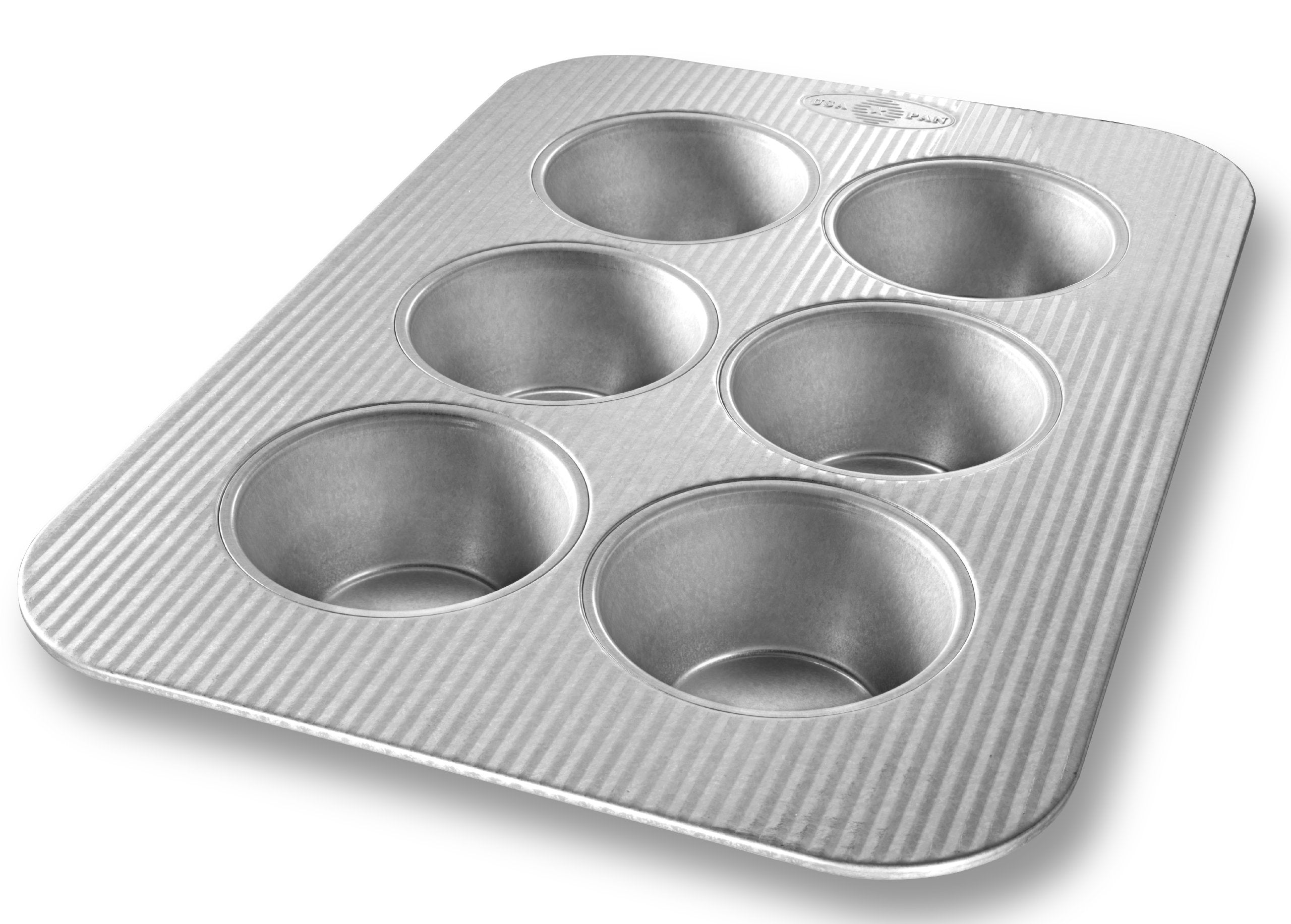 USA Pan Jumbo Texas Magdalenas: 6 cavidades para porciones grandes y esponjosas.