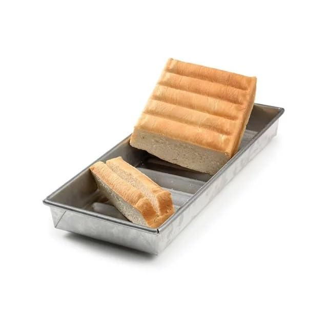 USA Pan moldea rollos de langosta con capacidad para diez bollos, ideal para reuniones.