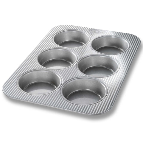 USA Pan moldes mini redondos, recubrimiento de silicona para desmoldeado fácil.
