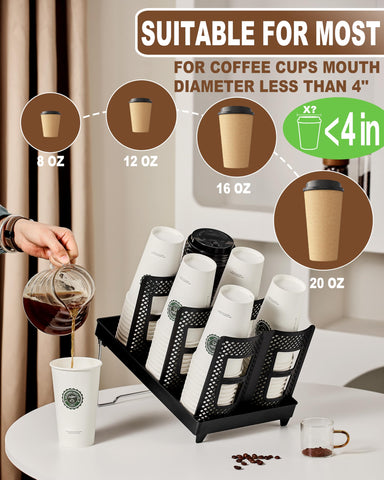 USDICHOME organizador de tazas para café ideal para barra o mostrador.