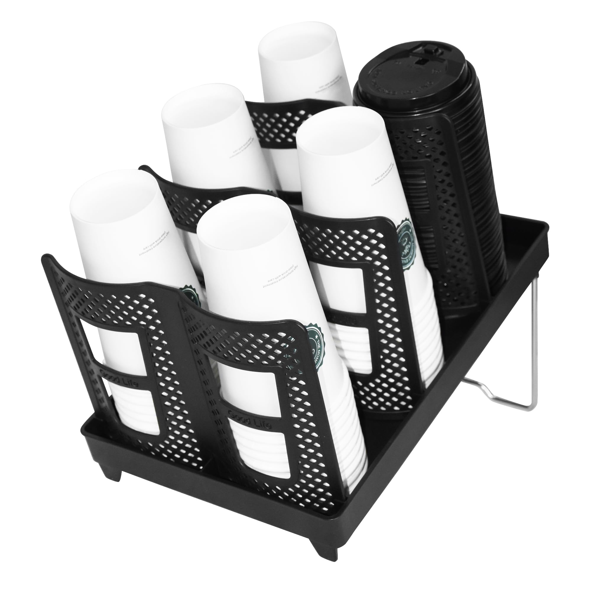 USDICHOME porta-tazas para café: dispensador de 6 compartimentos para mantener superficies ordenadas.