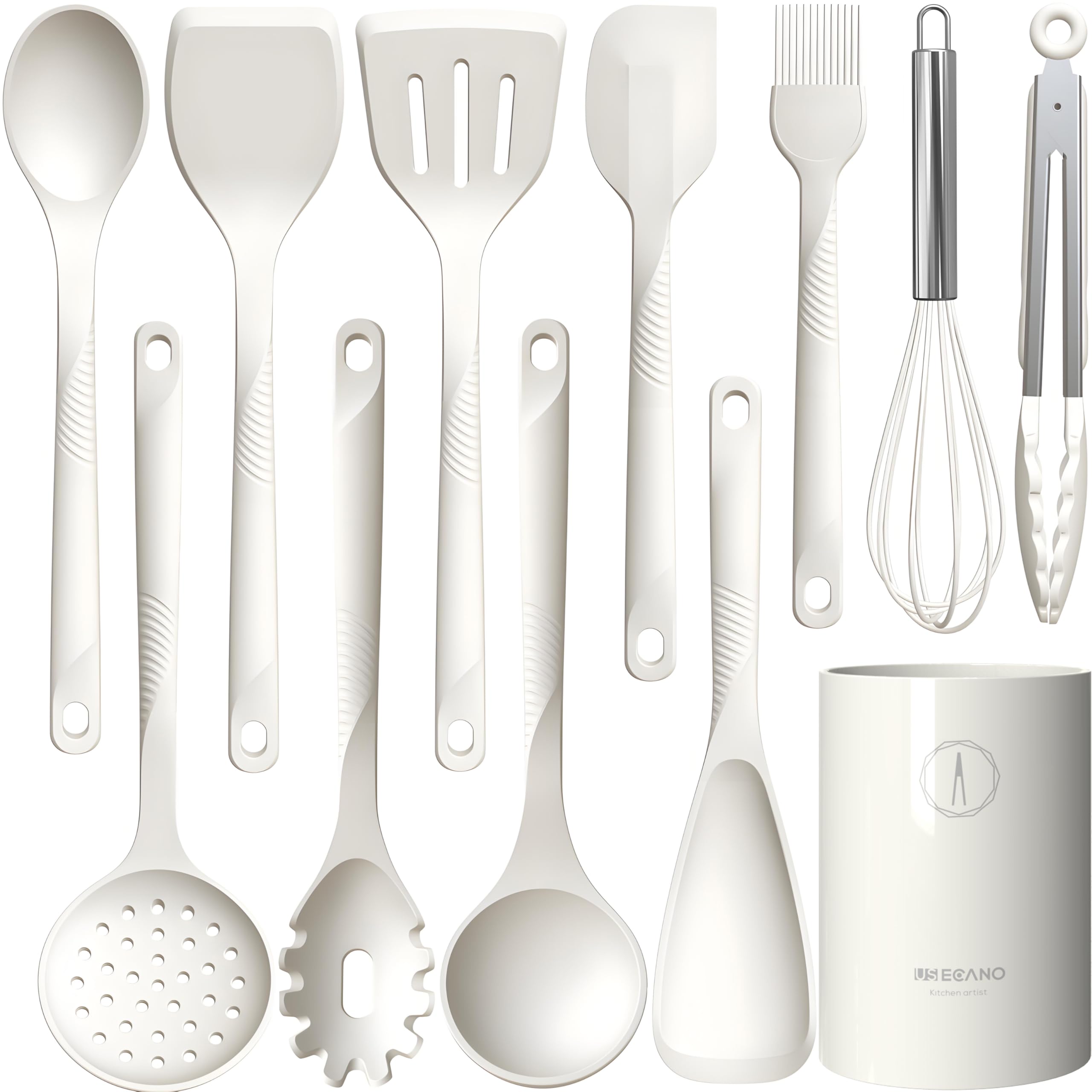USECANO utensilios silicona set frente: protege sartenes antiadherentes