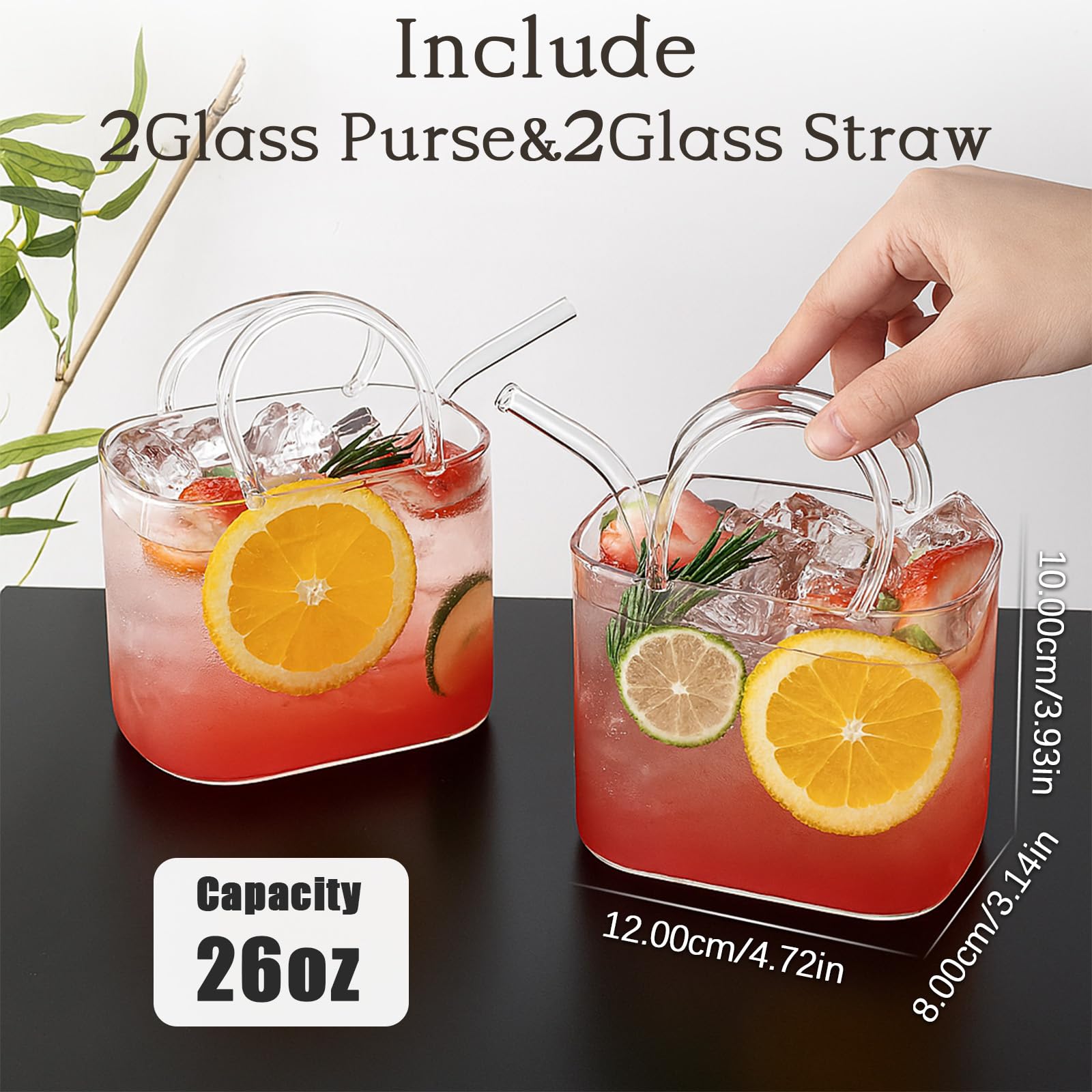 USEEKRIL conjunto-2-vasos-26oz, copas con asa ergonómica para bebidas frías y calientes