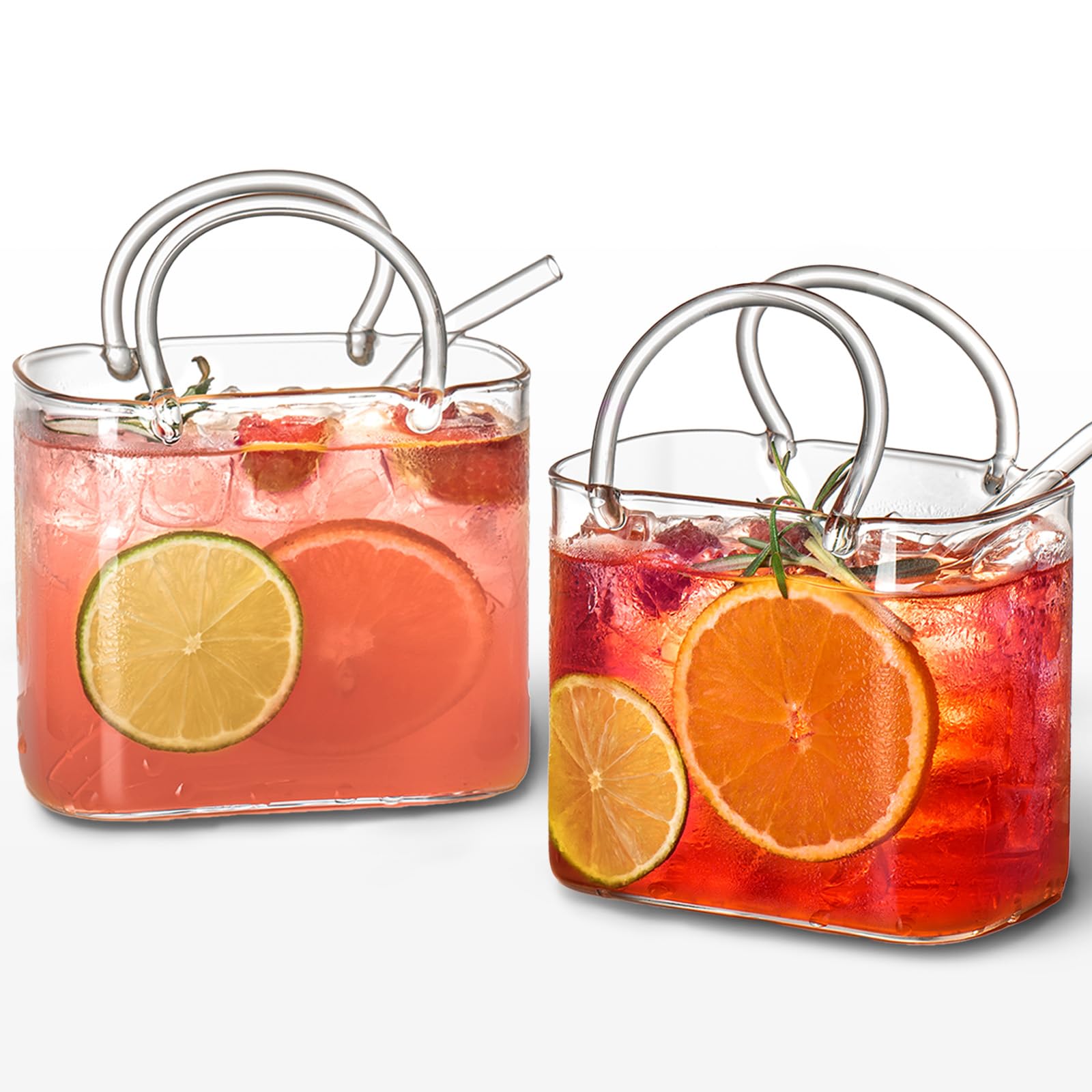 USEEKRIL vaso-bolso de cristal artesanal, ideal para bebidas refrescantes y decoraciones