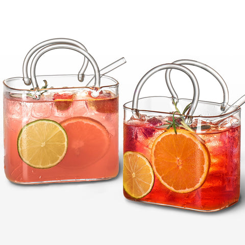 USEEKRIL vaso-bolso de cristal artesanal, ideal para bebidas refrescantes y decoraciones