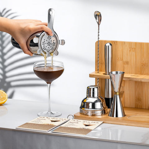 USEERIL colador de barra y malla fina, herramienta clave para cocteles caseros.