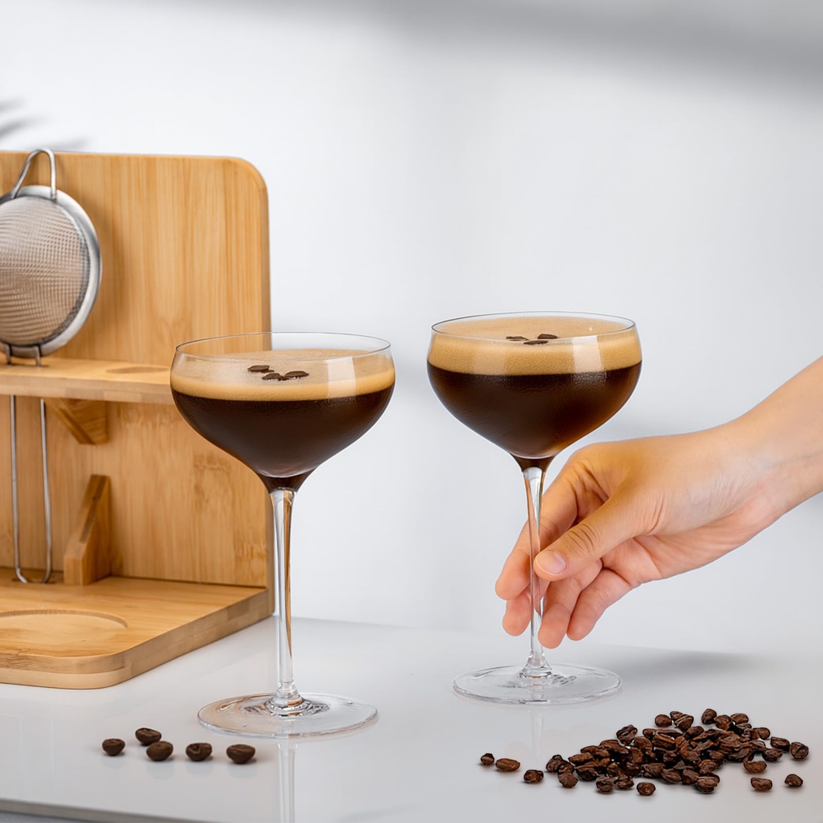 USEERIL cuchara de coctelería, mezcla precisa para bebidas consistentes.