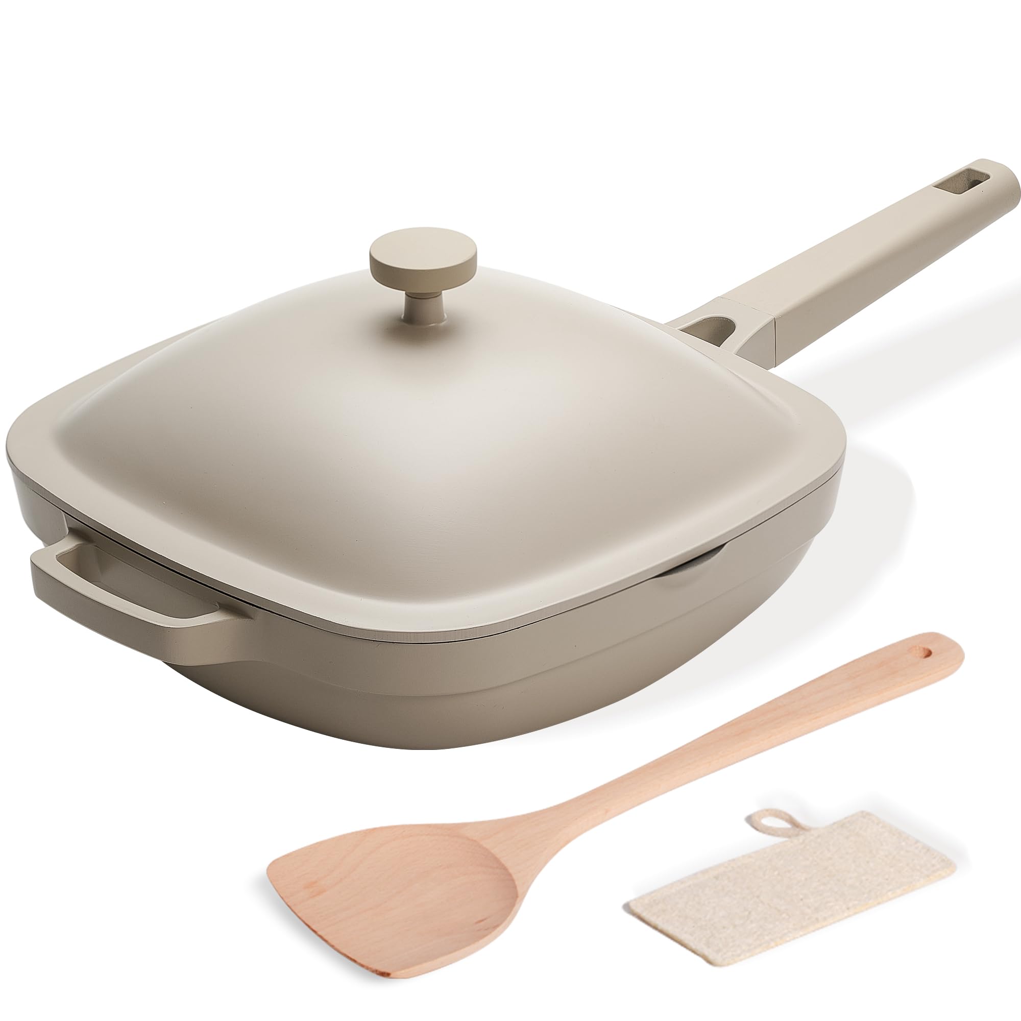 USELUCK Pix Pan con tapa cerrada para sellar sabores y controlar cocción.