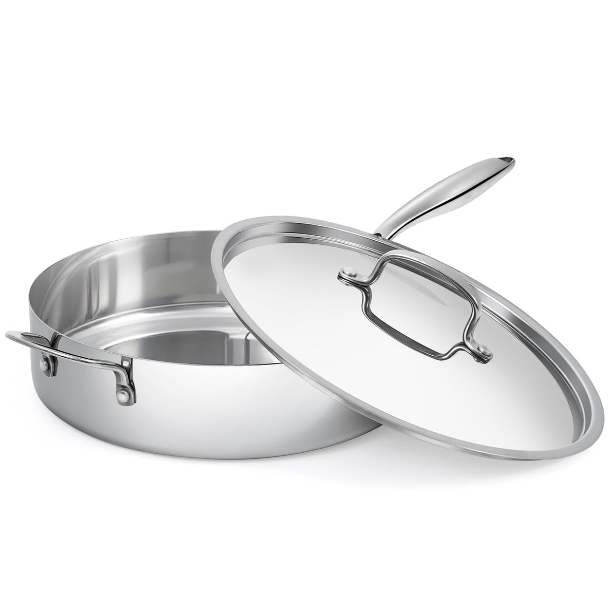 USELUCK sartén de 12 pulgadas con tapa, ideal para salteados y dorados