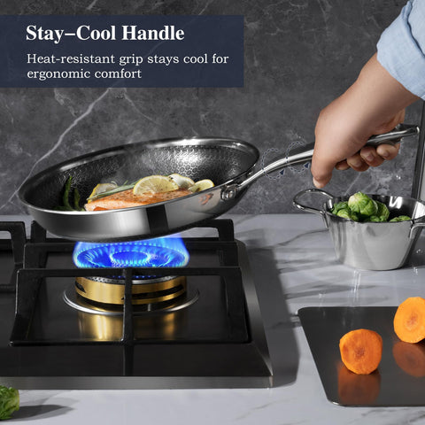 Mango ergonómico de Usluck en acero inoxidable para agarre cómodo