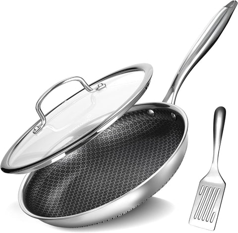 Sartén Usluck de 12 pulgadas con mango ergonómico para cocinar porciones familiares
