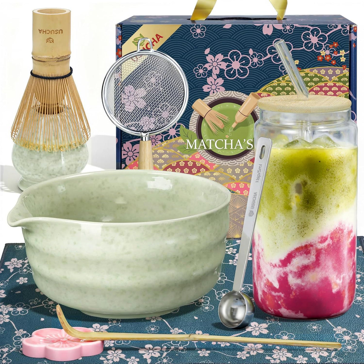 USUCHA conjunto de matcha con tazón y batidor de bambú para una experiencia auténtica