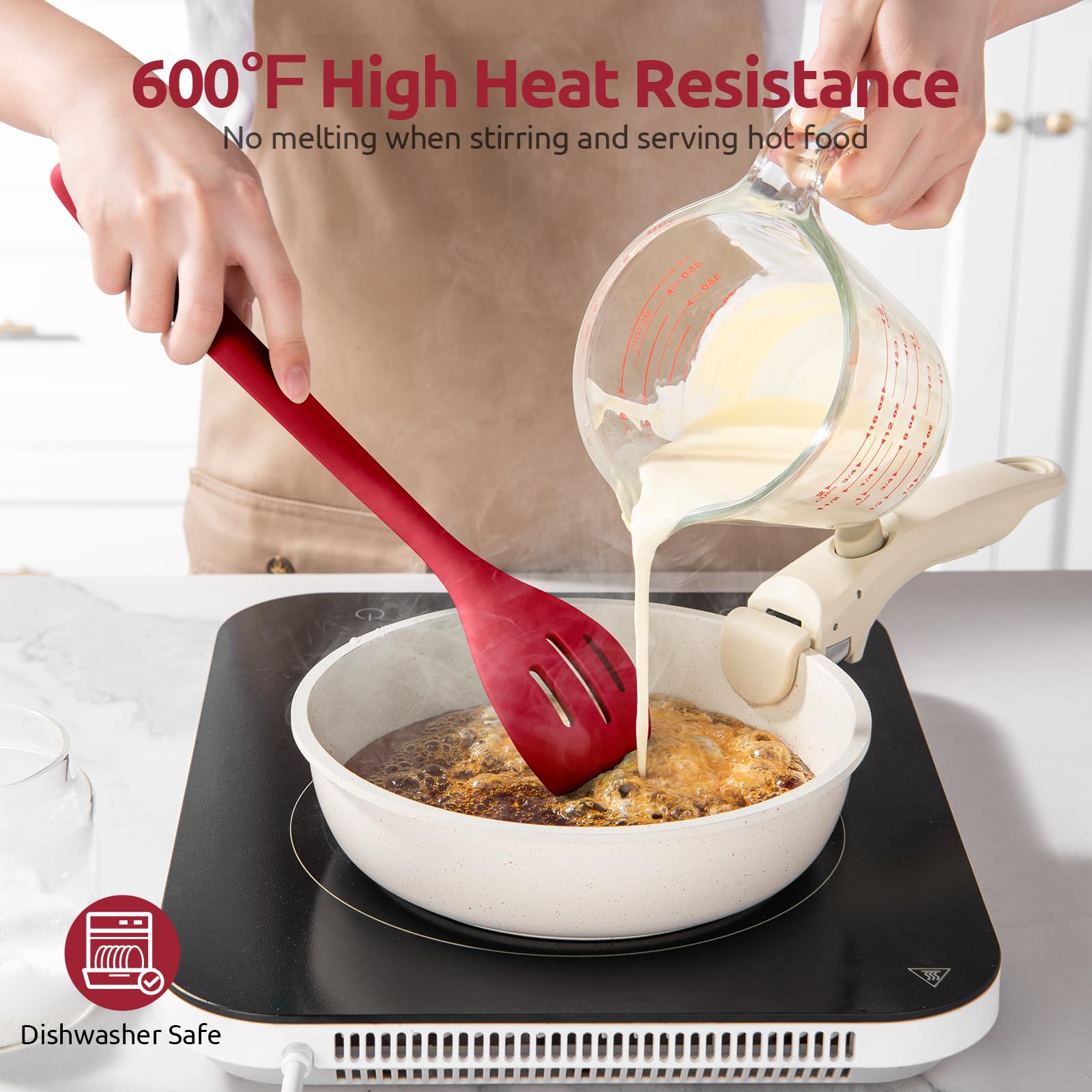Cuchara de silicona resistente al calor 600°F U-Taste.