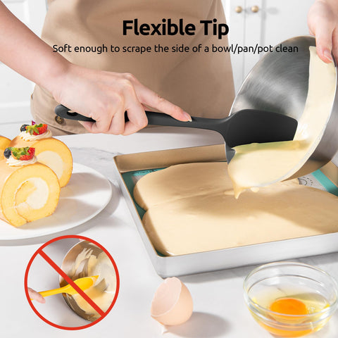 U-Taste espátula grande de silicona para voltear en sartenes antiadherentes
