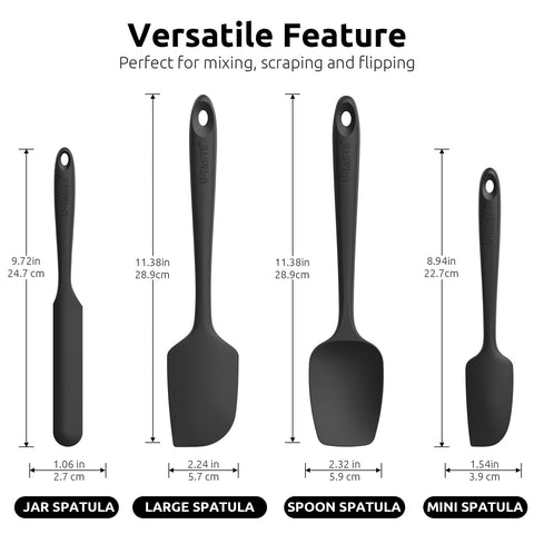 U-Taste espátula de silicona de 9,72 pulgadas para raspado eficiente