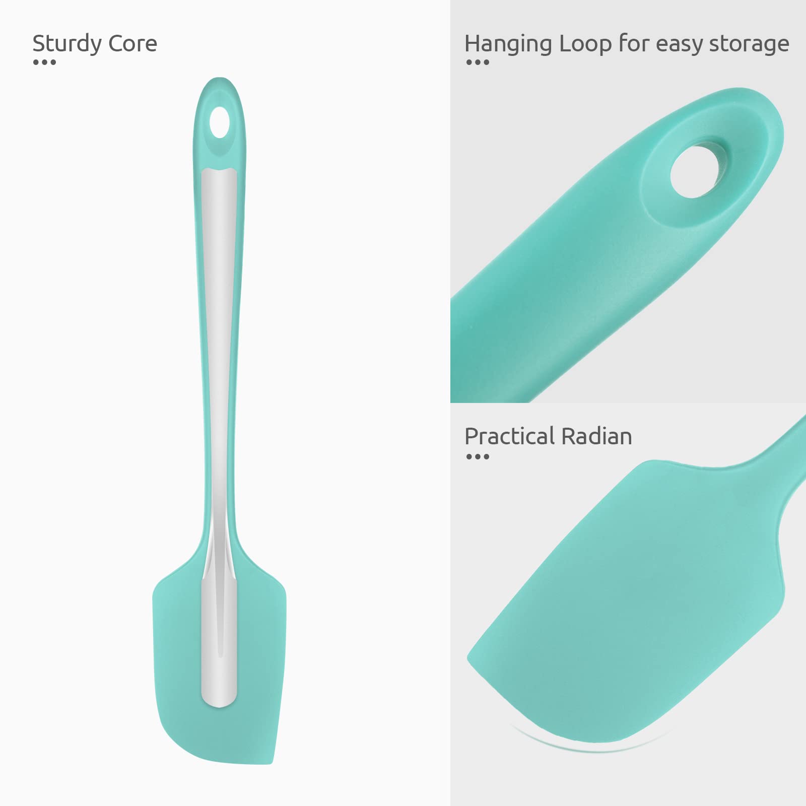 Espátula para mezclas espesas U-Taste mantiene forma durante batido.