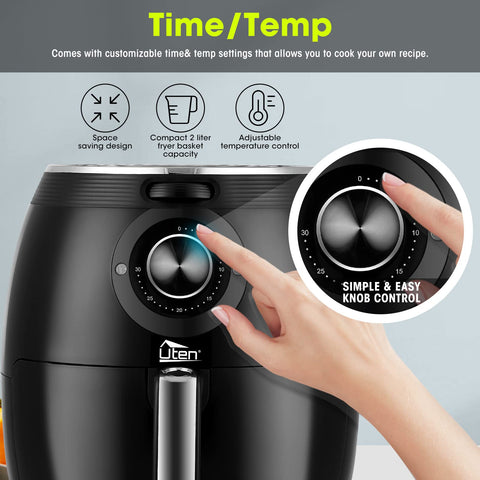 Uten freidora de aire: perfecta para postres y aperitivos crujientes.