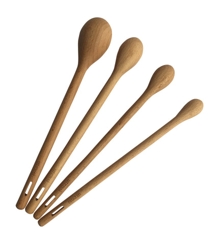 Utensi acabado natural de haya para cocina duradera