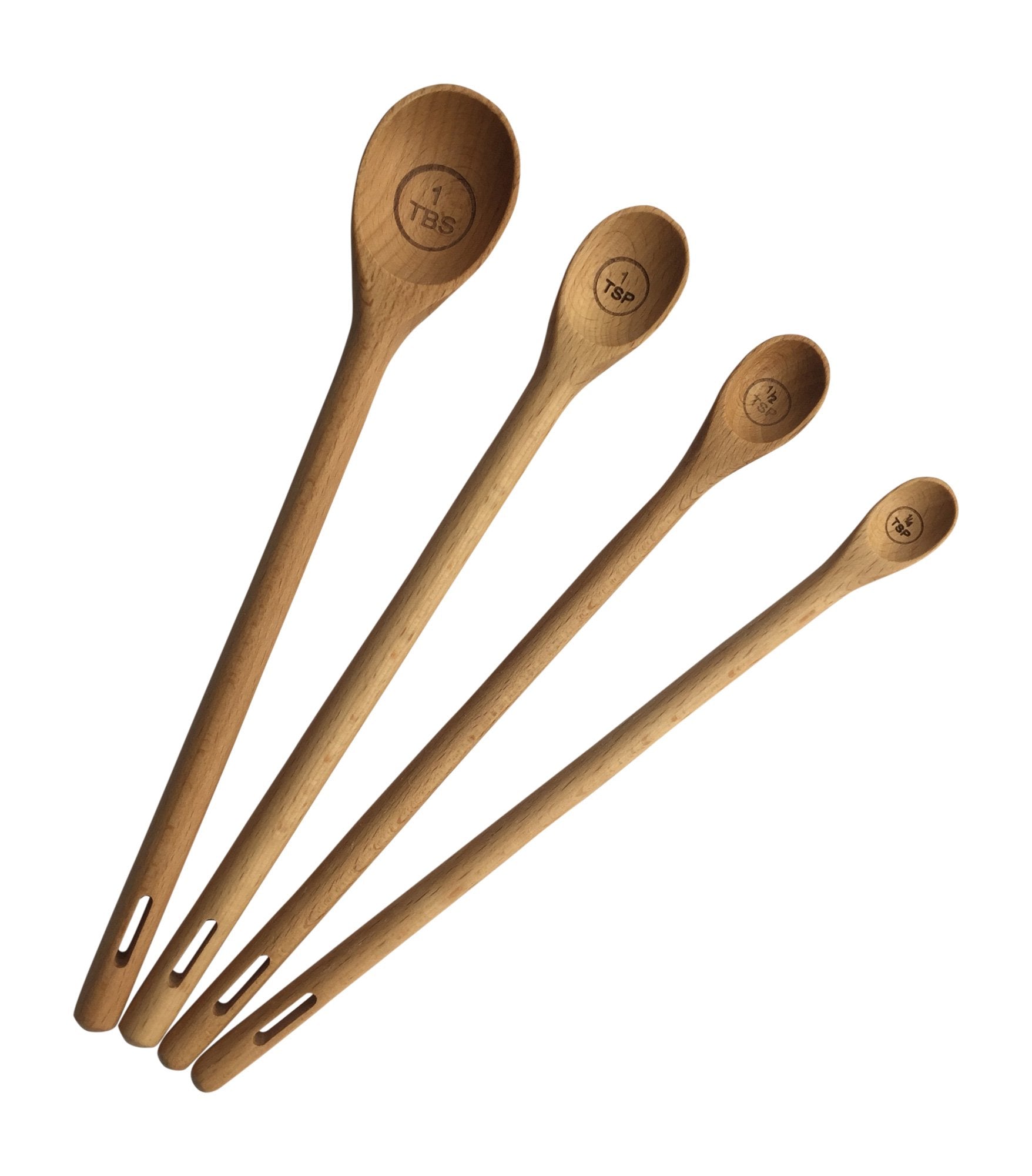 Utensi cucharas con mango largo para alcance cómodo al medir