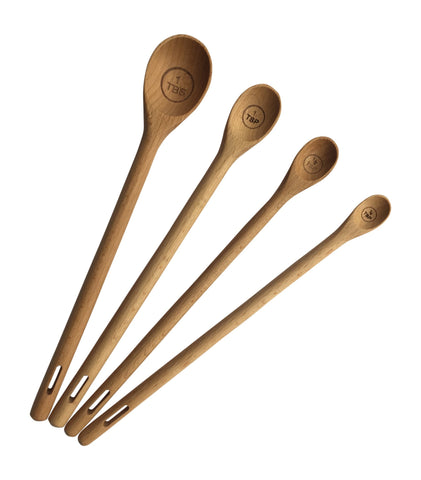 Utensi cucharas con mango largo para alcance cómodo al medir